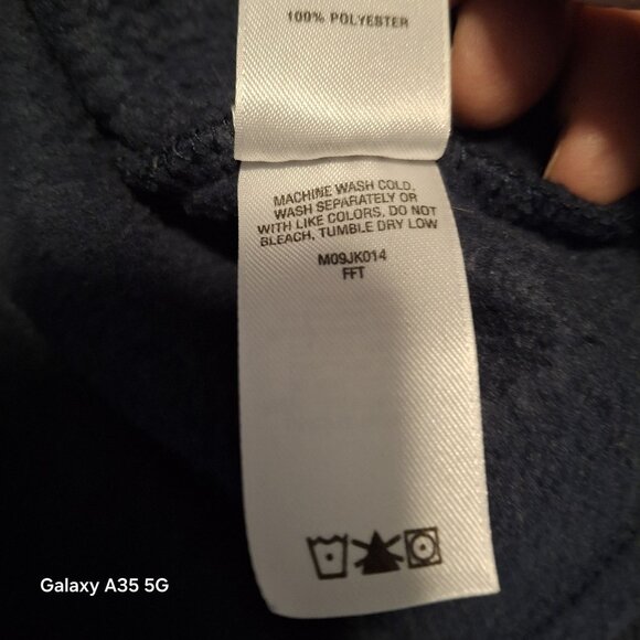 Cabela's Fleece Jacket Size XL Large Navy Full Zip Mock Neck Pockets Outdoors - Picture 10 of 12